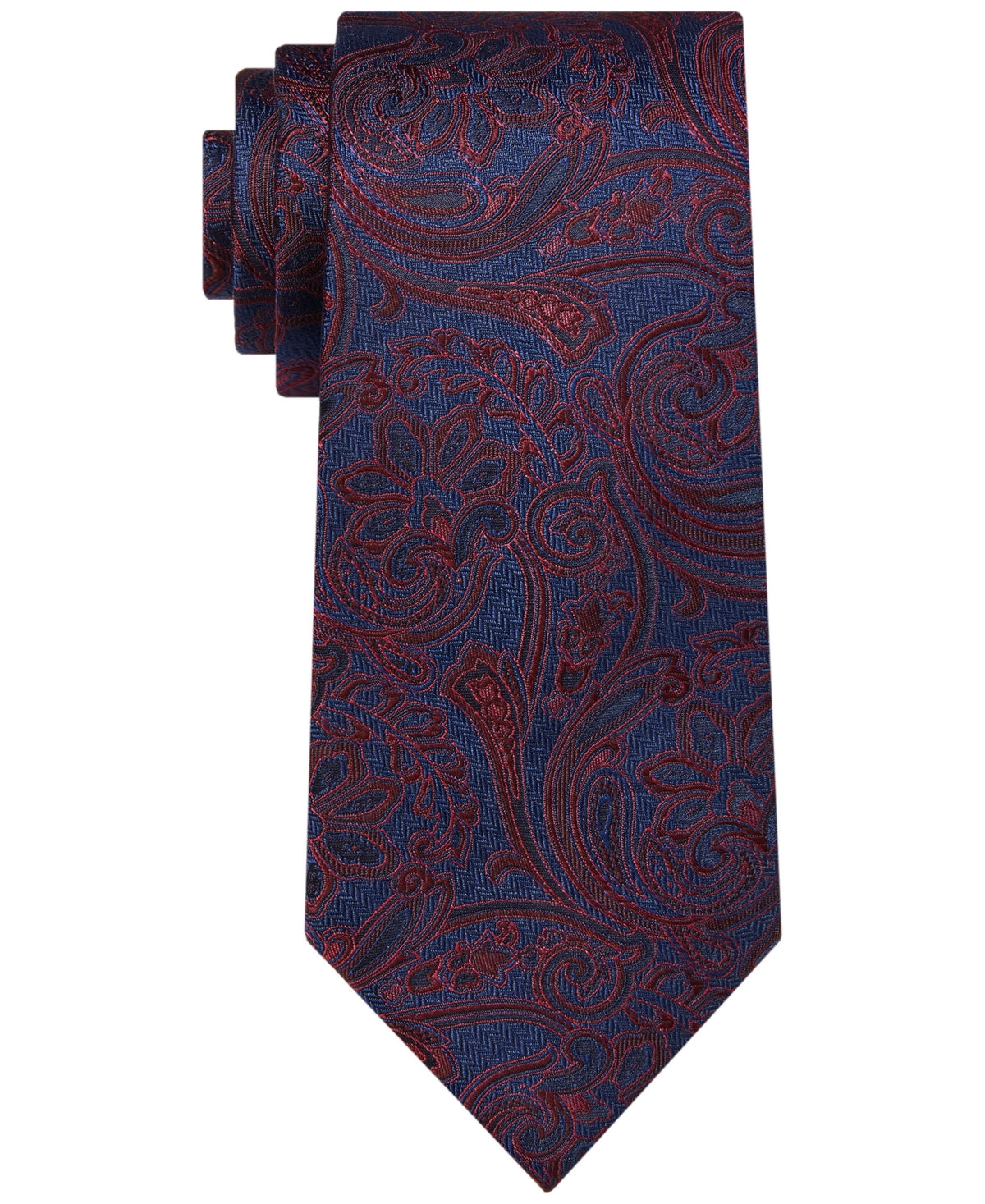 Michael Kors Men's Classic Design Paisley Tie Red Size Regular