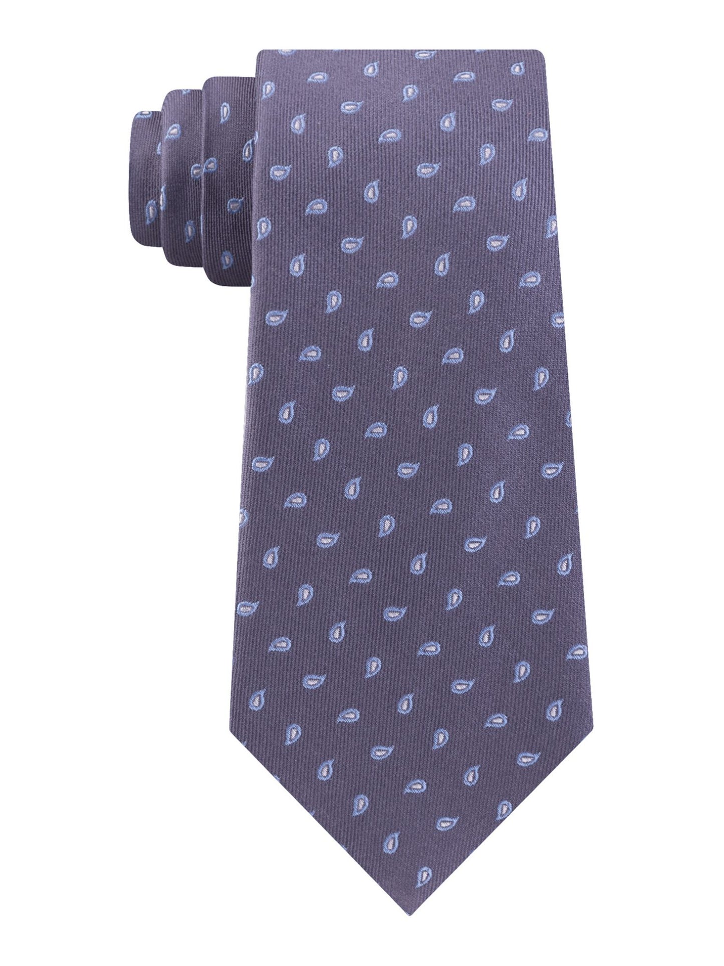 Michael Kors Men's Paisley Slim Neck Tie Gray Size Regular