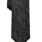 Calvin Klein Men's Slim Botanical Sateen Tie Black Size Regular