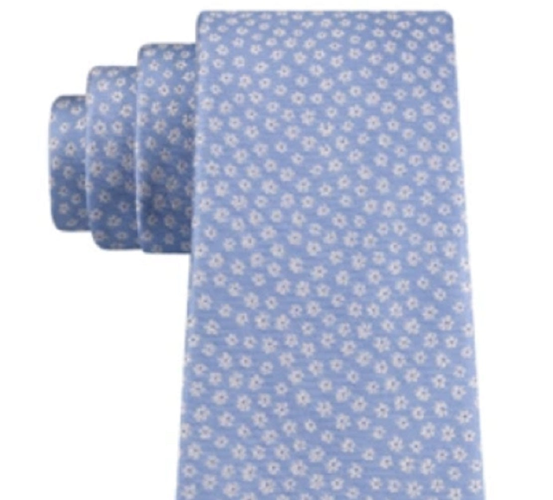 Tommy Hilfiger Men's Mini Floral Tie Blue Size Regular