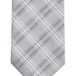 Calvin Klein Men's Slim Frosted Plaid Tie Gray Size Regular