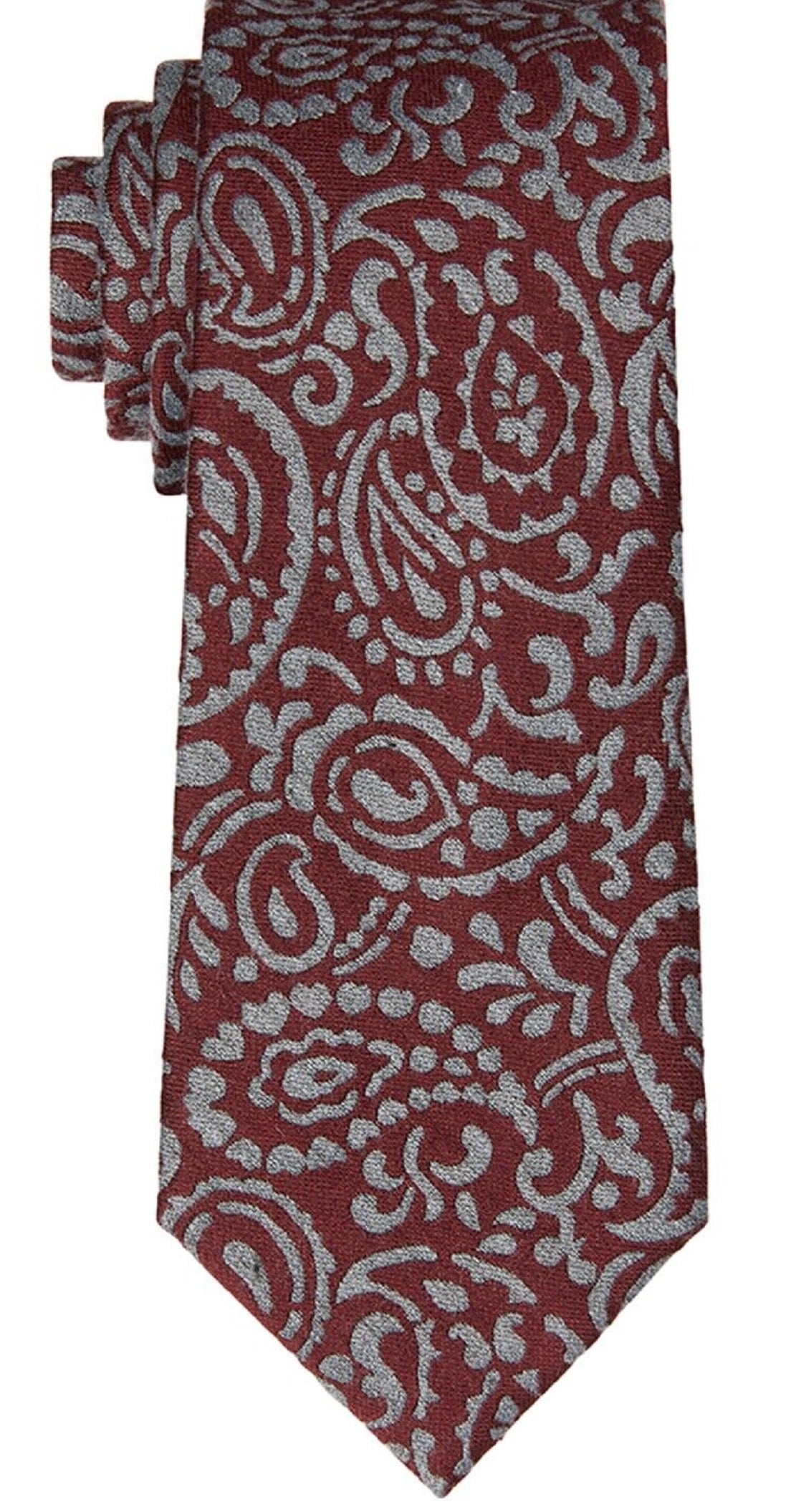 Michael Kors Men's Classic Paisley Tie Red Size Regular