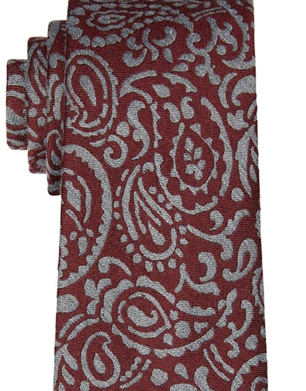Michael Kors Men's Classic Paisley Tie Red Size Regular