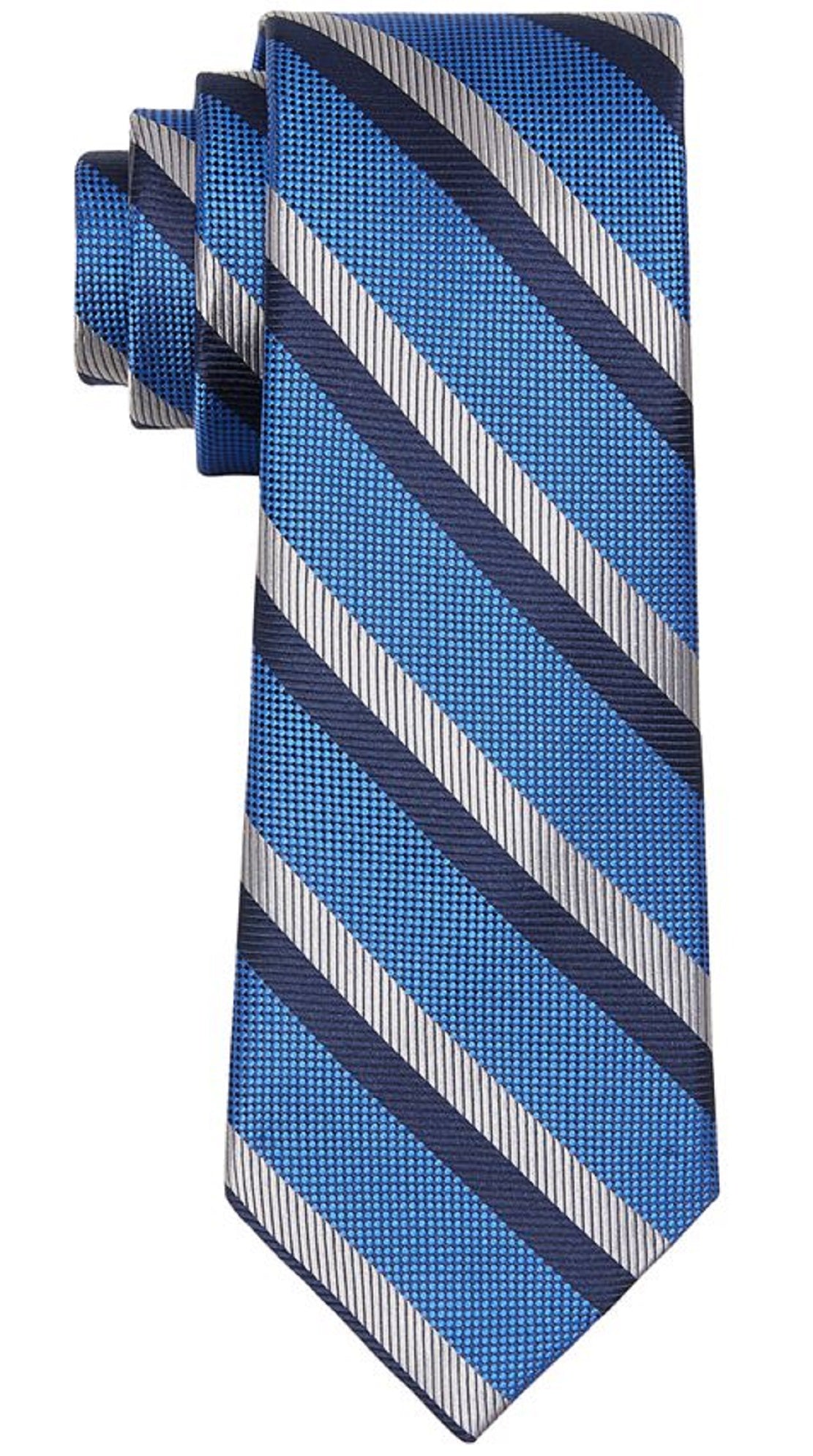 Tommy Hilfiger Men's Diagonally Striped Tie Blue Size Regular