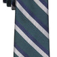 Tommy Hilfiger Men's Diagonally Striped Tie Green Size Regular
