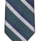 Tommy Hilfiger Men's Diagonally Striped Tie Green Size Regular