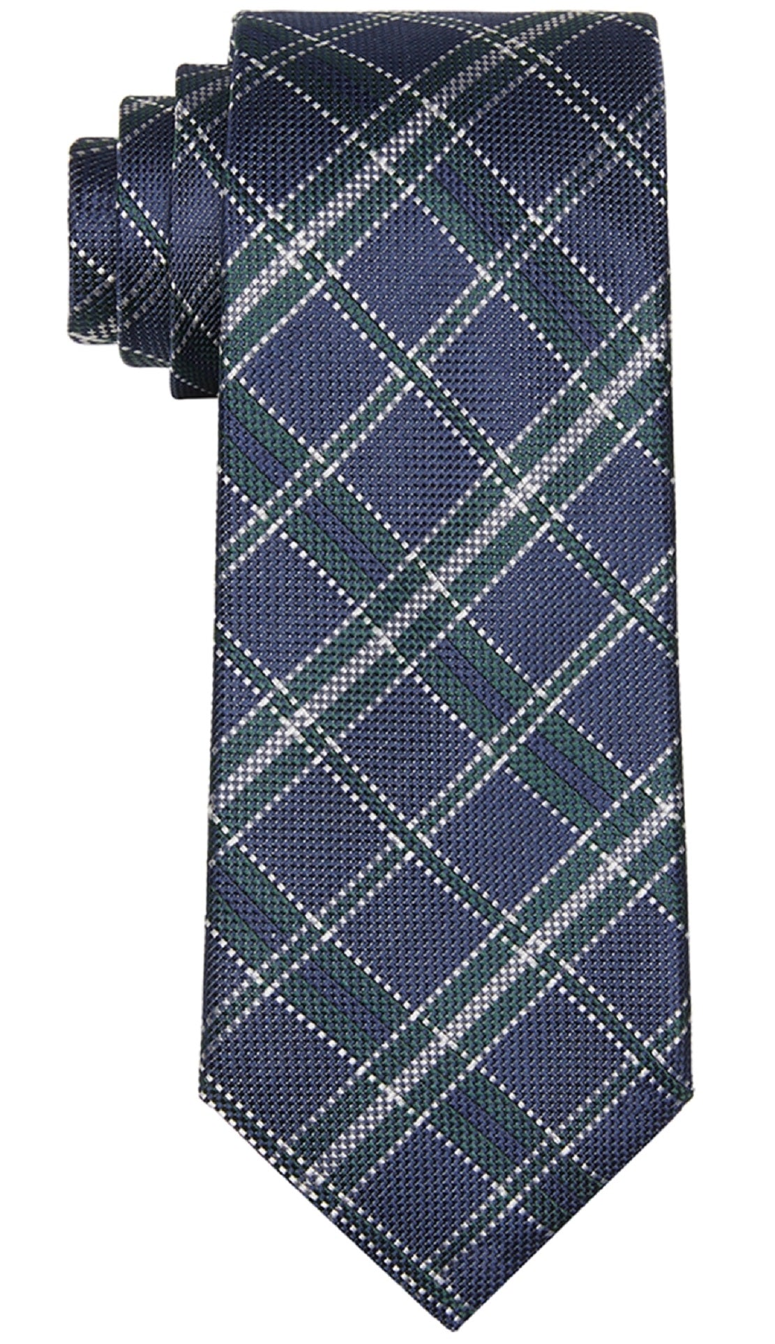 Tommy Hilfiger Men's Bold Leo Check Tie Green Size Regular