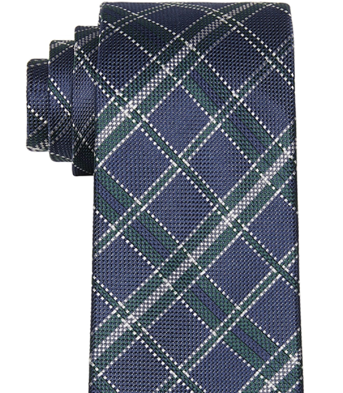 Tommy Hilfiger Men's Bold Leo Check Tie Green Size Regular