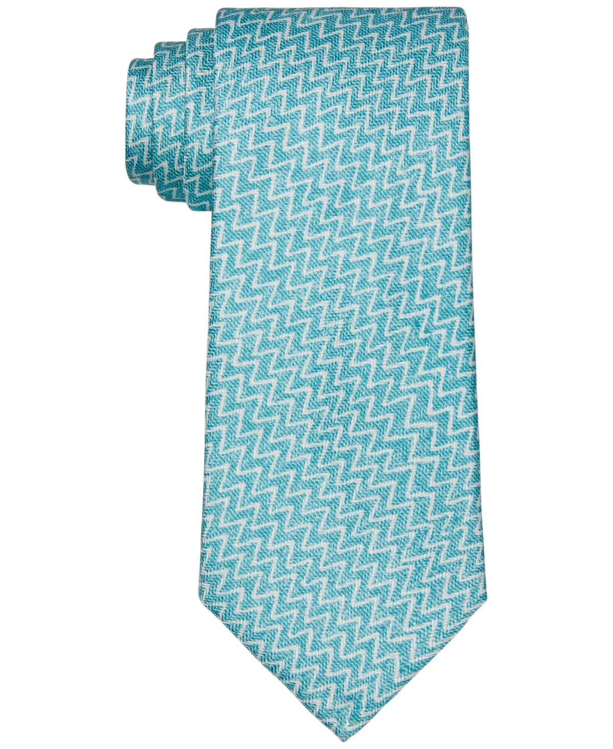 Michael Kors Men's Linear Print Tie Green Size Regular