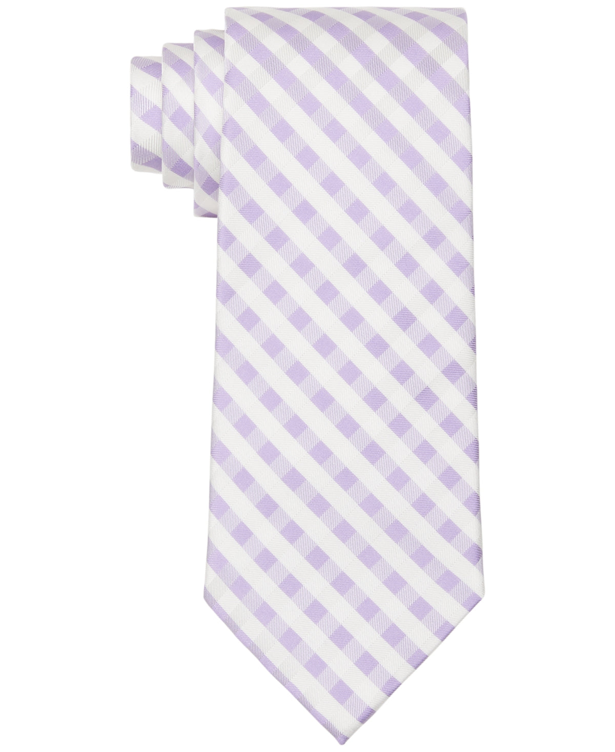 Tommy Hilfiger Men's Bardstown Gingham Tie Purple Size Regular