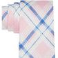 Tommy Hilfiger Men's Robert Slim Plaid Pattern Linen Tie Pink Size Regular