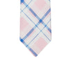 Tommy Hilfiger Men's Robert Slim Plaid Pattern Linen Tie Pink Size Regular