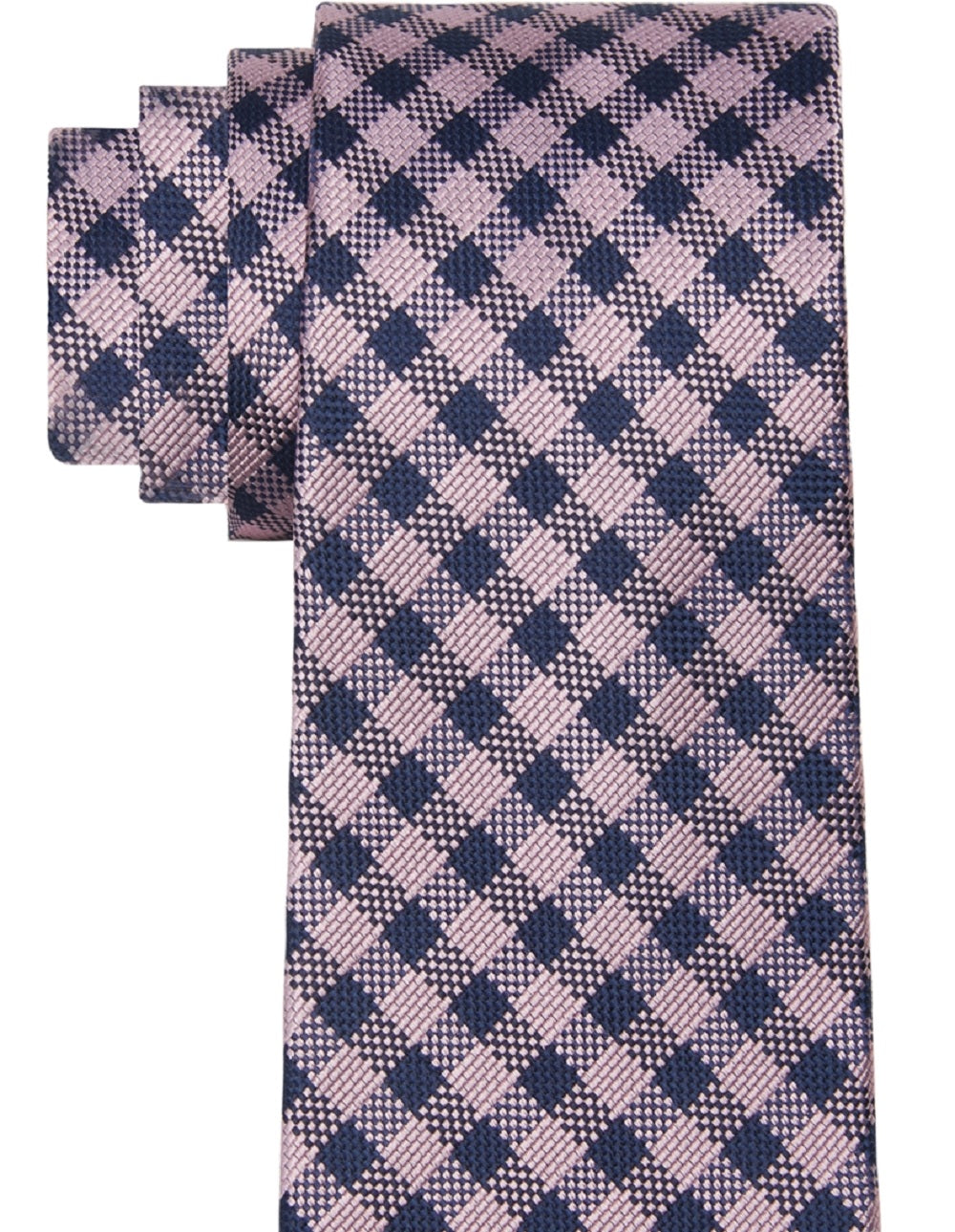 Tommy Hilfiger Men's Willard Gingham Tie Pink Size Regular