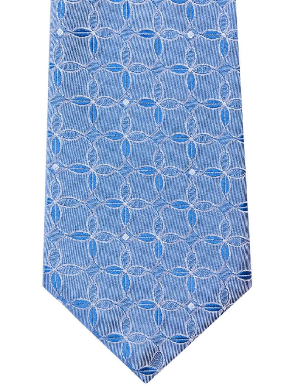 Calvin Klein Men's Slim Lattice Medallion Tie Blue Size Regular