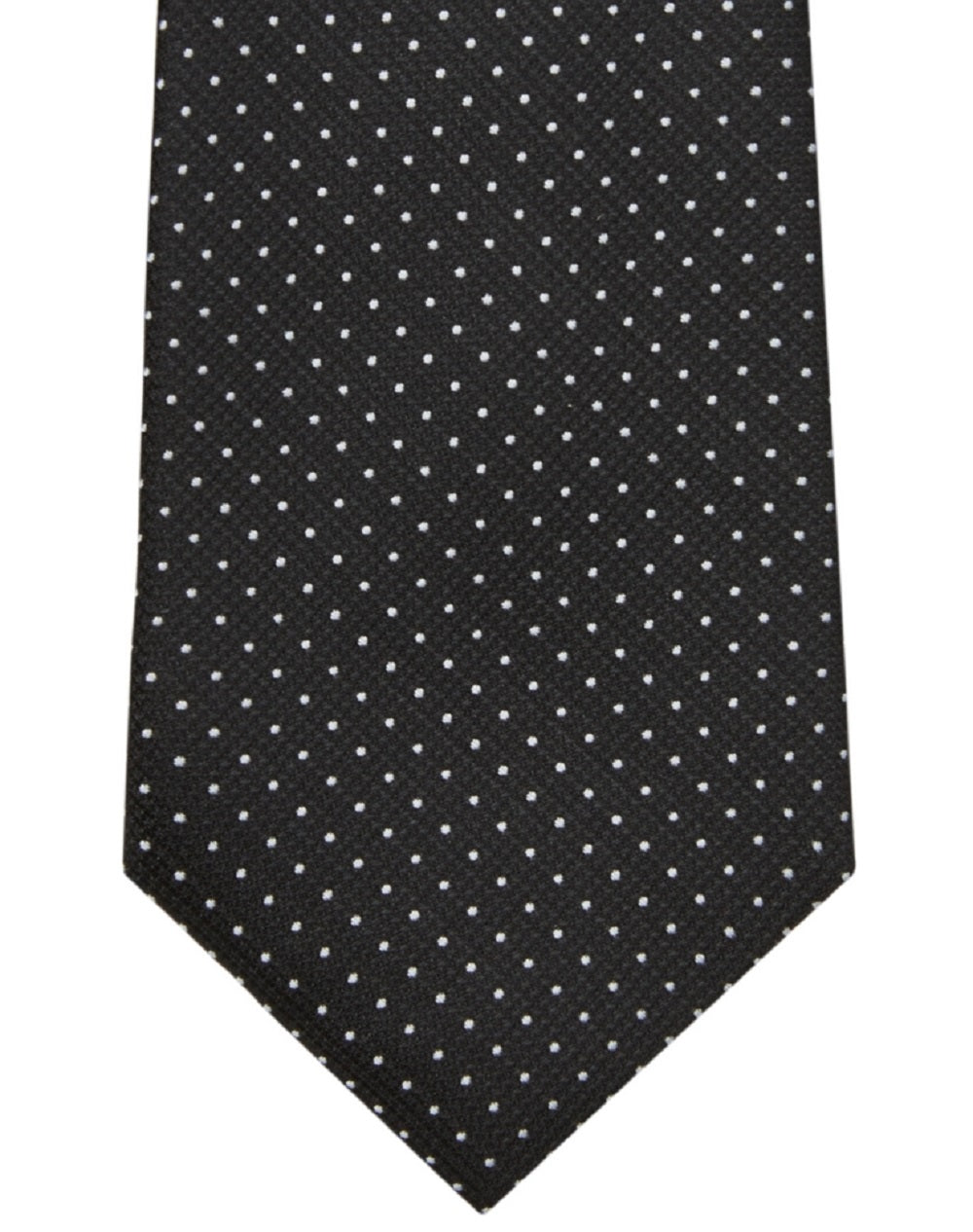 Calvin Klein Men's Slim Textured Dobby Dot Tie Black Size Regular