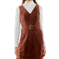 Planet Gold Junior's Belted Sweater & Dress Set Brown Size Medium