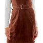 Planet Gold Junior's Belted Sweater & Dress Set Brown Size Medium