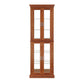 Lighted Curio Cabinet With Adjustable Shelves and Mirrored Back Panel