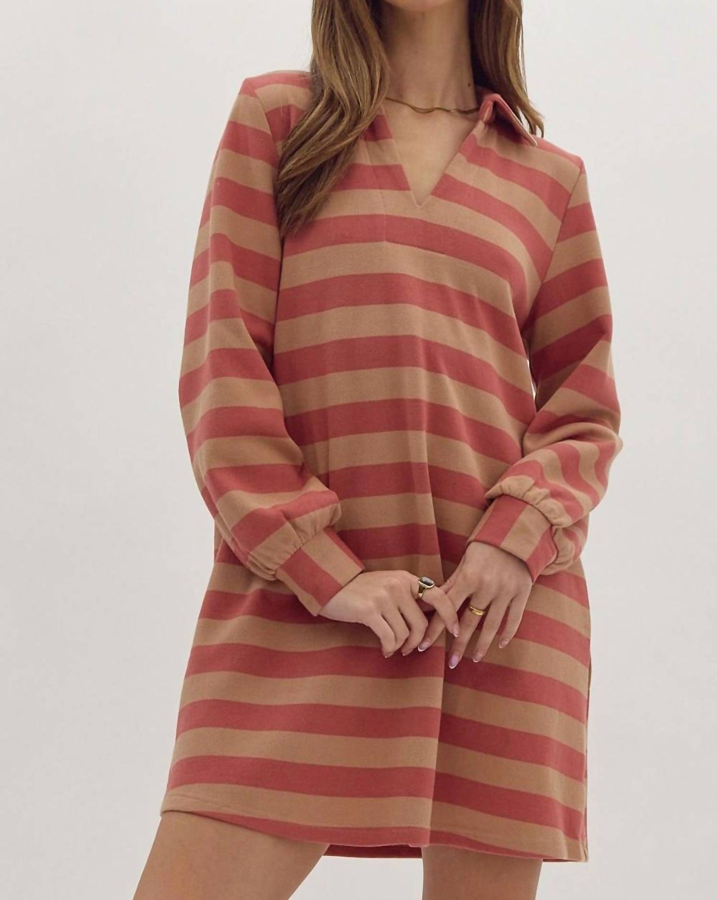 Entro - Tunic Striped Mini Dress
