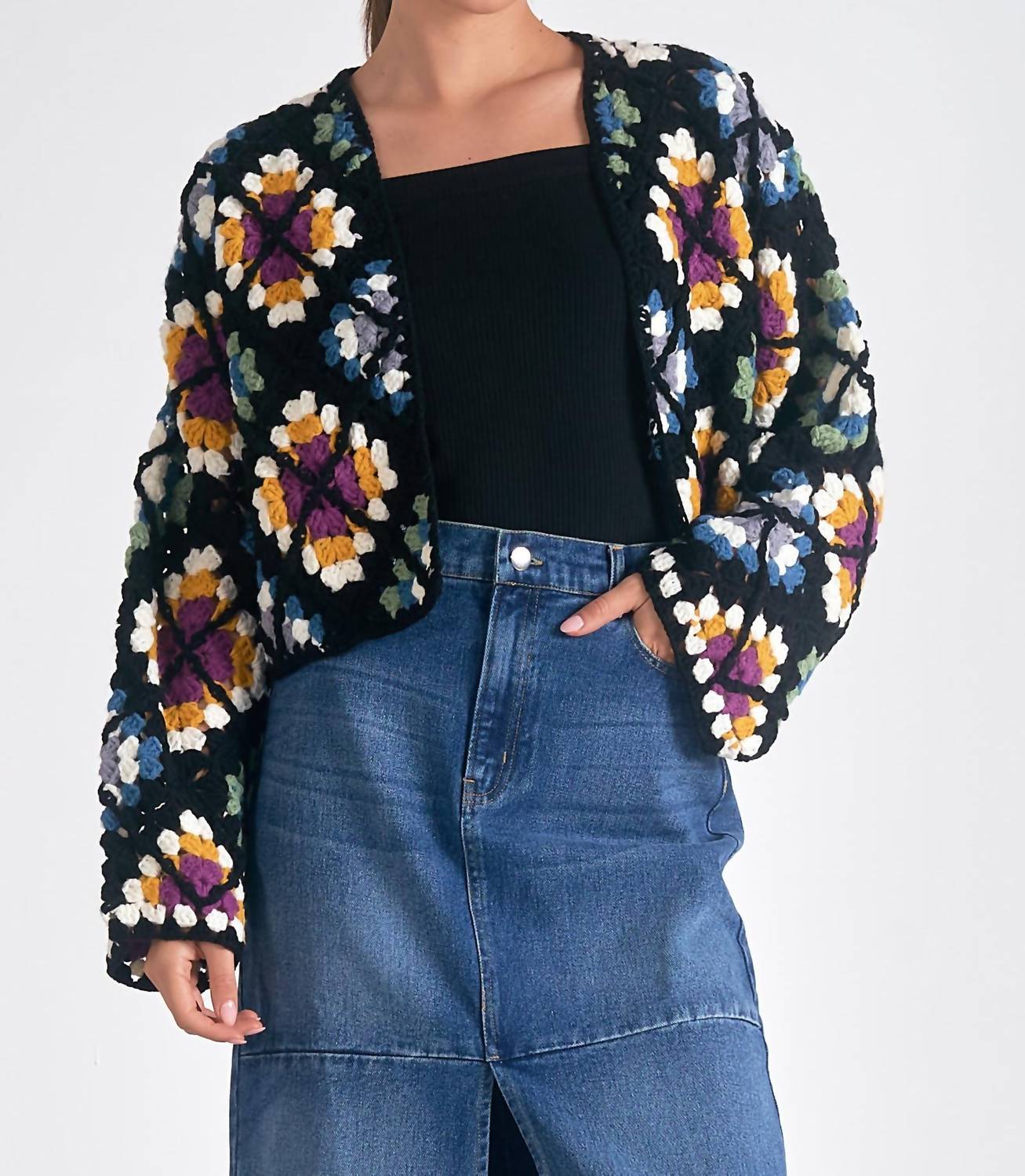 Elan - Crochet Sweater Cardigan