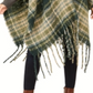 Charter Club Women's Supersoft Brushed Fringed Top -Green One size