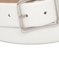 INC International Concepts Women's Croc Embossed Panel Belt White Size X-Large