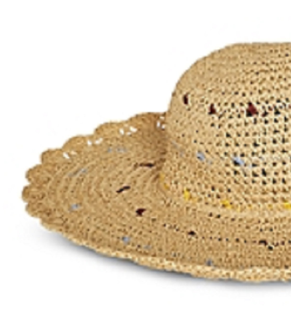 BCBGMAXAZRIA Women's Scalloped Edge Sun Hat Brown Size Regular