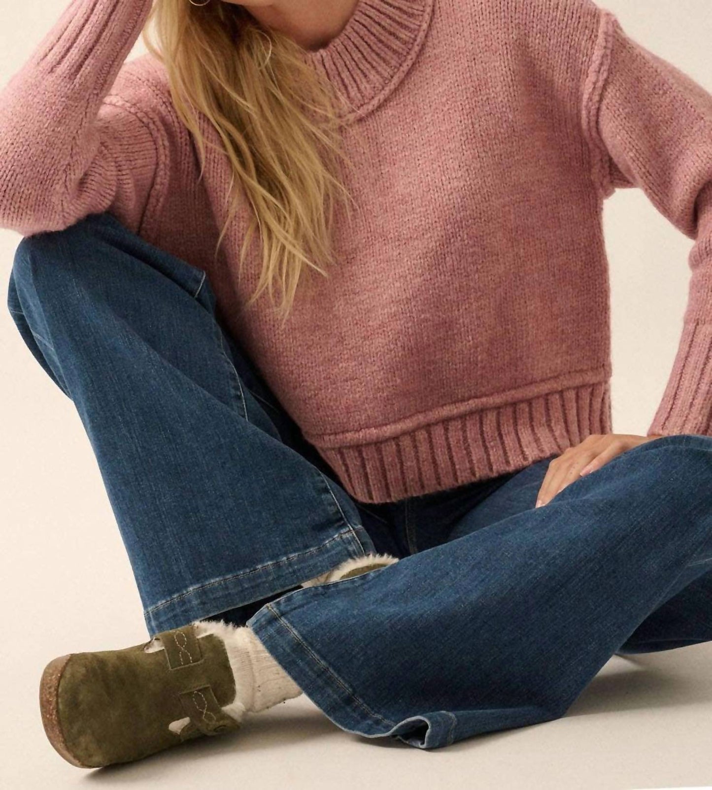 Promesa - Vana Exposed Seam Long Sleeve Sweater