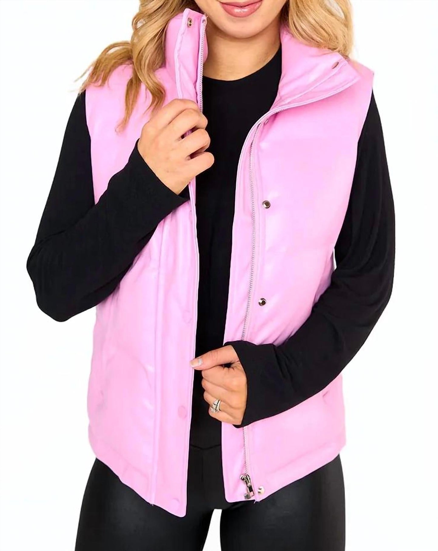 Buddylove - Helen Vegan Leather Puffer Vest