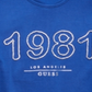 GUESS Big Girl's 1981 Rhinestone T-Shirt Blue Size Medium