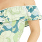 GUESS Women's Veronika Printed Ruffled Top Green Size Medium