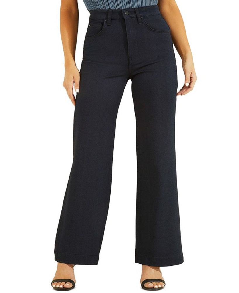 GUESS Women's High Rise Wide Leg Palazzo Style Jeans Blue Size 25X32