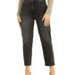 GUESS Women's High Rise Mom Jeans Black Size 29X27