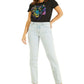 GUESS Women's Tiger Graphic T Shirt Black Size Medium