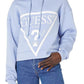 GUESS Women's Graphic Cropped Hoodie Purple Size Large