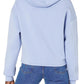 GUESS Women's Graphic Cropped Hoodie Purple Size Large