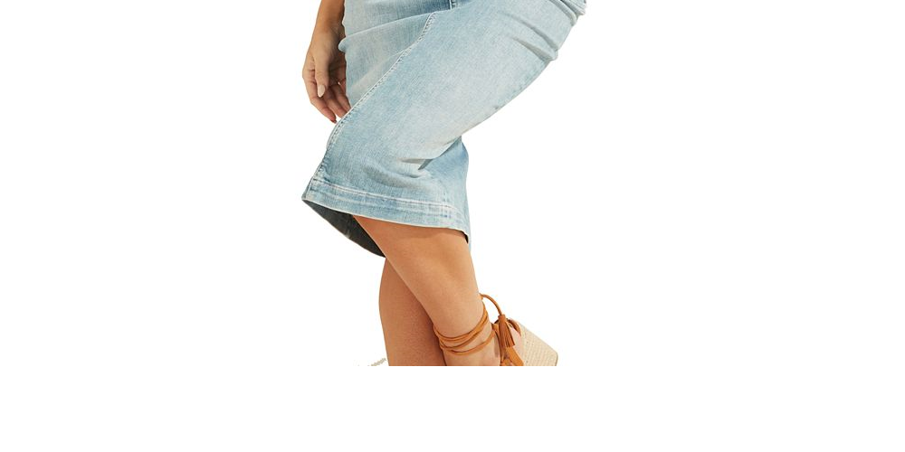 GUESS Women's Uma Denim Bodycon Dress Poipu  Size X-Small