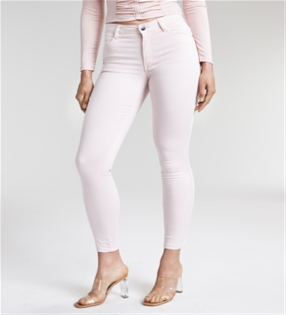 GUESS Women's Sexy Curve Mid Rise Skinny Pants Pink Size 26