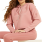 Guess Women's Cropped Graphic Hoodie Pink Size XS