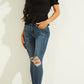 GUESS Women's Riza Smocked Puff Sleeve Top Black Size Medium