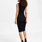 GUESS Women's Louise Ribbed Lace Up Mock Neck Sweater Dress Black Size Large