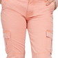 GUESS Women's Cargo Pants Pink Size Small