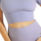 Guess Women's Short Sleeve Seamless Top Purple Size Medium