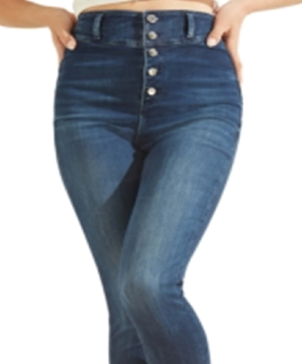 GUESS Women's Conny Button Fly Skinny Jeans Blue Size 28