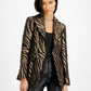 INC International Concepts Women's Metallic Jacquard Blazer Black Size Small