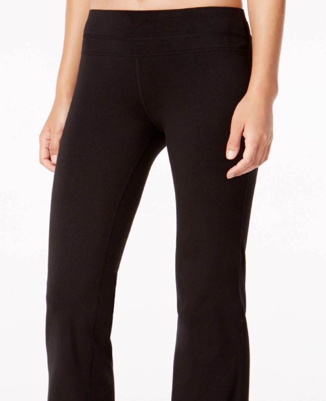 ID Ideology Women's Essentials Flex Stretch Bootcut Yoga Full Length Pants Black Size Large