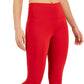 ID Ideology Women's Compression High Waist Side Pocket 7/8 Length Leggings Red Size Large
