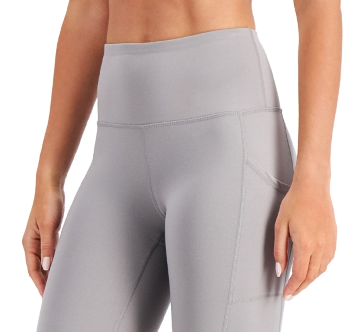ID Ideology Women's Compression High Rise 10 Bike Shorts Gray Size XX-Large