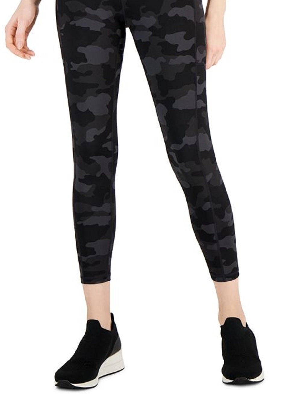 ID Ideology Women's Compression Active 7/8 Ankle Leggings Black Size Large