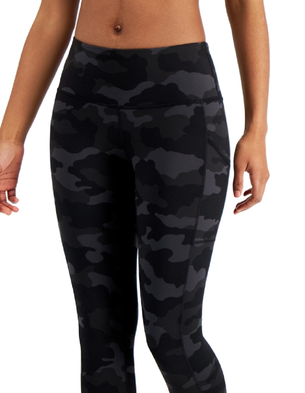 ID Ideology Women's Compression Active 7/8 Ankle Leggings Black